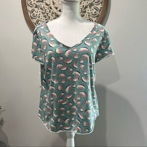 Juniper + Line Watermelon Top Size Juniors Large Cotton Top❤️